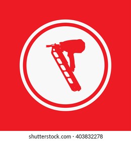 An Icon Illustration Isolated on a Background - Nail Gun