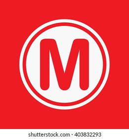 An Icon Illustration Isolated on a Background - M
