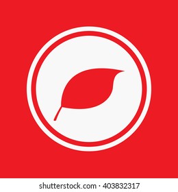 An Icon Illustration Isolated on a Background - Leaf