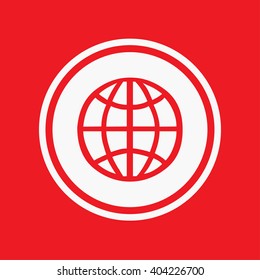An Icon Illustration Isolated on a Background - Globe