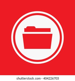 An Icon Illustration Isolated on a Background - Folder