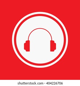An Icon Illustration Isolated on a Background - Headphones
