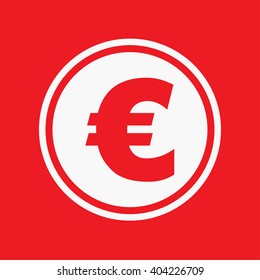 An Icon Illustration Isolated on a Background - Euro