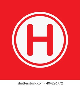 An Icon Illustration Isolated on a Background - H