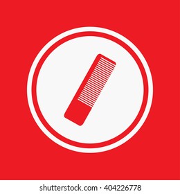 An Icon Illustration Isolated on a Background - Hairbrush