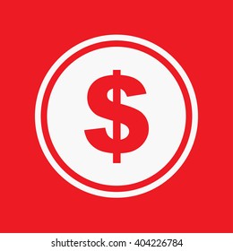 An Icon Illustration Isolated on a Background - Dollar
