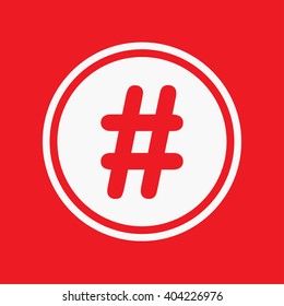 An Icon Illustration Isolated on a Background - Hash Tag