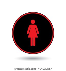 An Icon Illustration Isolated on a Background - Woman