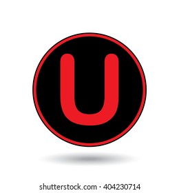 An Icon Illustration Isolated on a Background - U