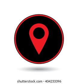An Icon Illustration Isolated on a Background - Map Pointer