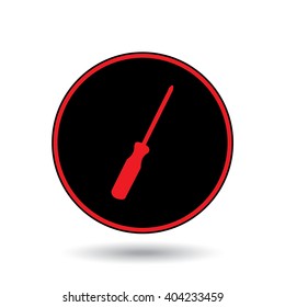 An Icon Illustration Isolated on a Background - Screwdriver