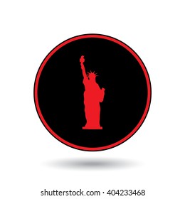 An Icon Illustration Isolated on a Background - Statue of Liberty