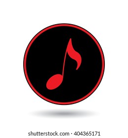 An Icon Illustration Isolated on a Background - Musical Note