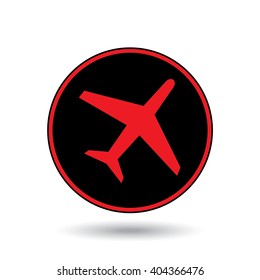 An Icon Illustration Isolated on a Background - Aeroplane