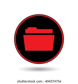 An Icon Illustration Isolated on a Background - Folder