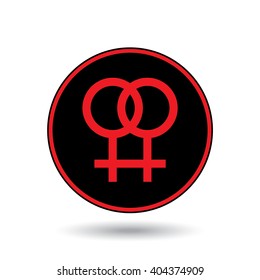 An Icon Illustration Isolated on a Background - Lesbian