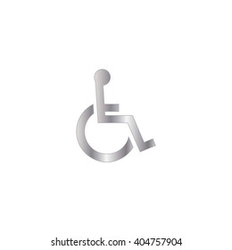 An Icon Illustration Isolated on a Background - Wheelchair