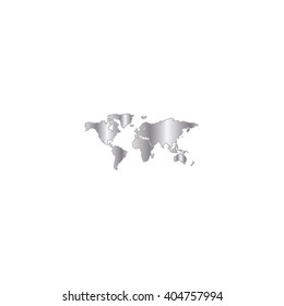 An Icon Illustration Isolated on a Background - World Map