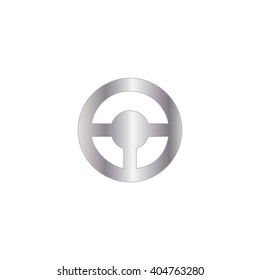 An Icon Illustration Isolated on a Background - Steering Wheel