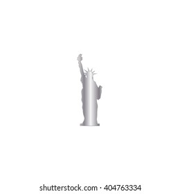 An Icon Illustration Isolated on a Background - Statue of Liberty