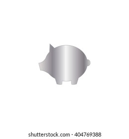 An Icon Illustration Isolated on a Background - Piggy Bank