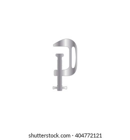 An Icon Illustration Isolated on a Background - G Clamp