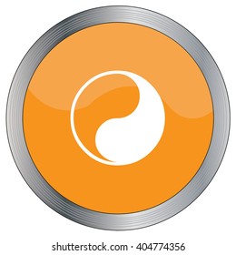 An Icon Illustration Isolated on a Background - Yin Yang