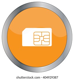 An Icon Illustration Isolated on a Background - SIM Card
