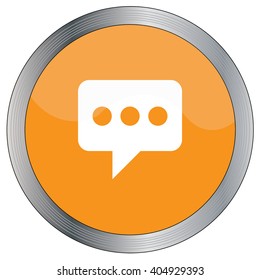 An Icon Illustration Isolated on a Background - Speech Bubble with Dots