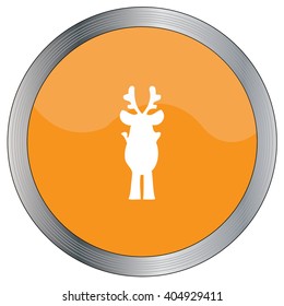 An Icon Illustration Isolated on a Background - Reindeer