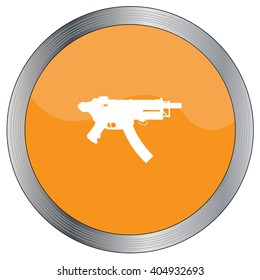 An Icon Illustration Isolated on a Background - Machine Gun