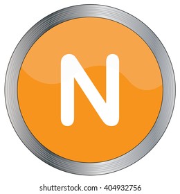 An Icon Illustration Isolated on a Background - N