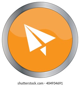 An Icon Illustration Isolated on a Background - Paper Plane