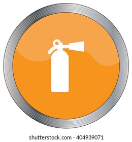 An Icon Illustration Isolated on a Background - Fire Extinguisher