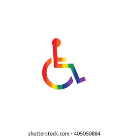 An Icon Illustration Isolated on a Background - Wheelchair