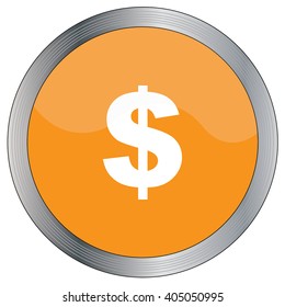 An Icon Illustration Isolated on a Background - Dollar
