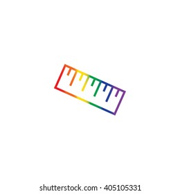 An Icon Illustration Isolated on a Background - Ruler