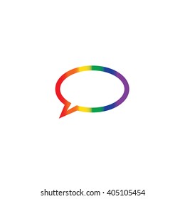 An Icon Illustration Isolated on a Background - Speech Bubble
