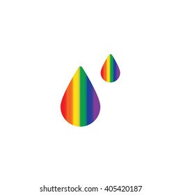 An Icon Illustration Isolated on a Background - Rain Drops