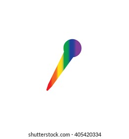 An Icon Illustration Isolated on a Background - Microphone