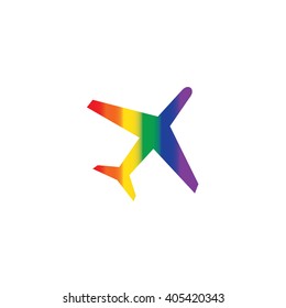 An Icon Illustration Isolated on a Background - Plane