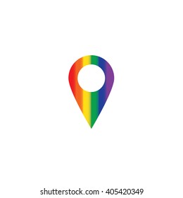 An Icon Illustration Isolated on a Background - Map Pointer