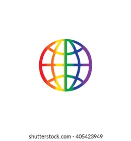 An Icon Illustration Isolated on a Background - Globe