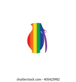 An Icon Illustration Isolated on a Background - Grenade