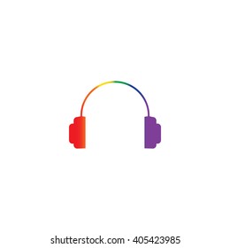 An Icon Illustration Isolated on a Background - Headphones