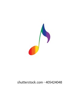 An Icon Illustration Isolated on a Background - Musical Note