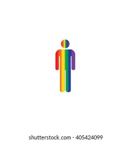 An Icon Illustration Isolated on a Background - Man