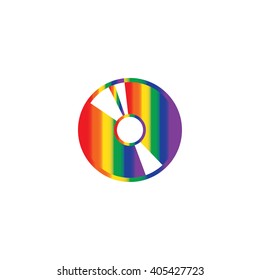 An Icon Illustration Isolated on a Background - CD