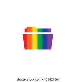 An Icon Illustration Isolated on a Background - Folder