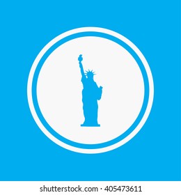 An Icon Illustration Isolated on a Background - Statue of Liberty